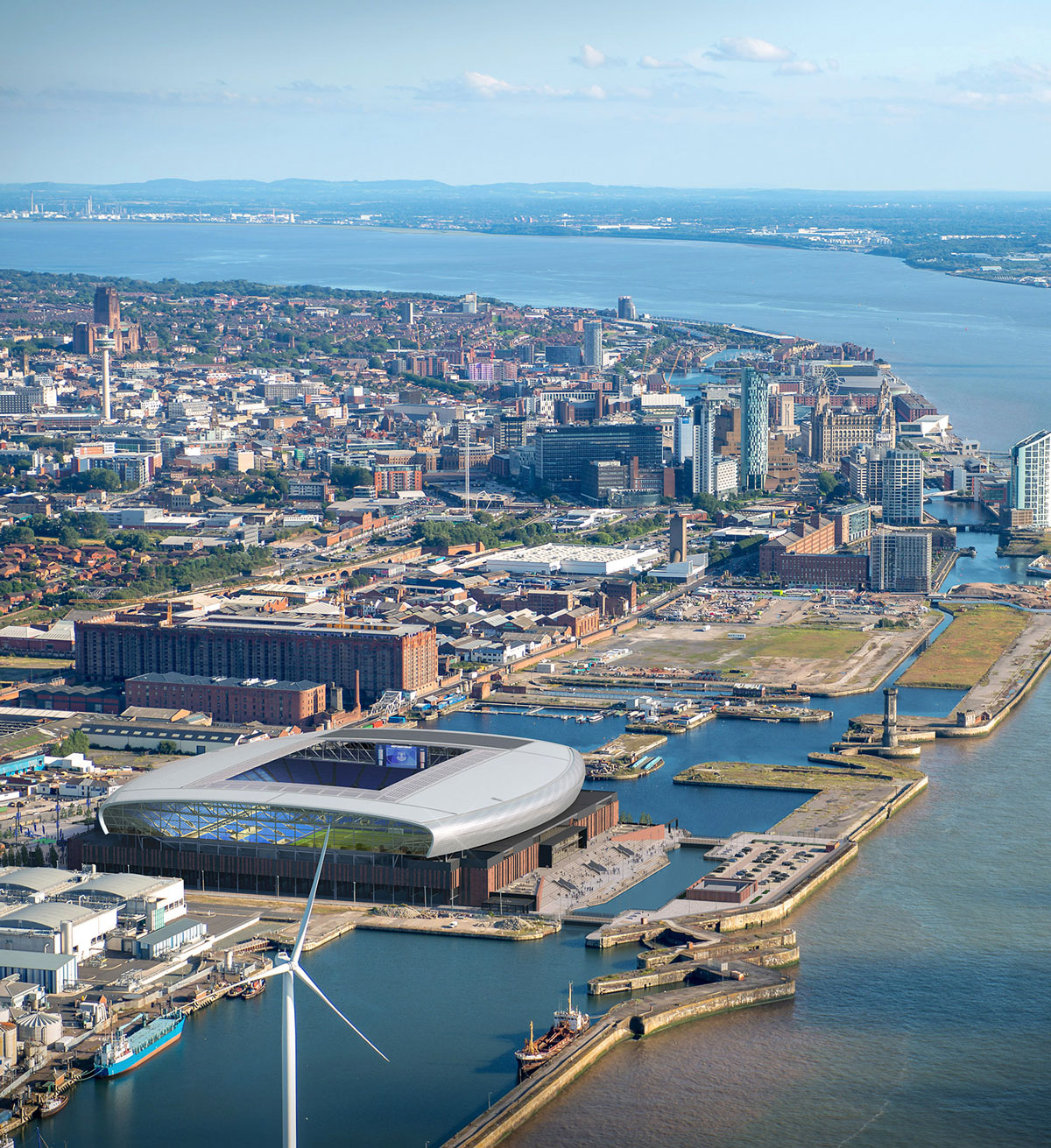 Aerial photo of Liverpool